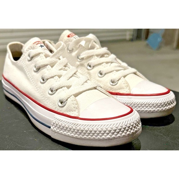 Converse Chuck Taylor All Star Low Top Sneakers White/Red Trim Men's 4/Women's 6 - Picture 7 of 11